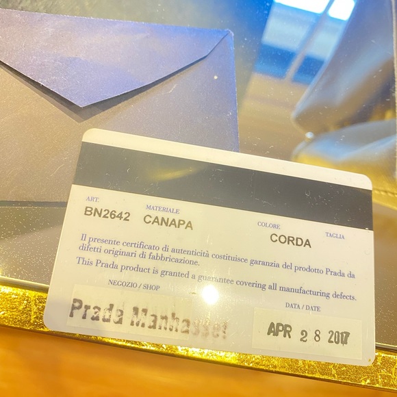 Authentic Prada Canapa Corda Large Tote with original box, and certificate. - Picture 12 of 16